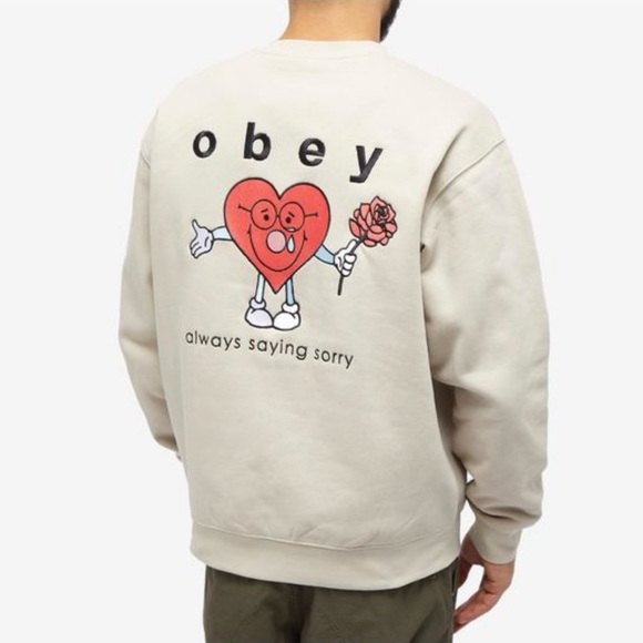Obey "Always saying sorry" Crew Sweater - Picture 2 of 4
